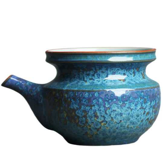 Blue Ceramic Tea Pitcher Pottery Chahai