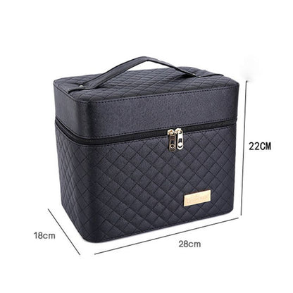 Large Capacity Makeup Cosmetic Bag Multilayer Storage Portable Make Up Suitcase