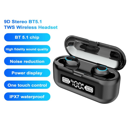 Bluetooth 5.1 Wireless Earbuds Headphone Headset Noise Cancelling TWS Waterproof
