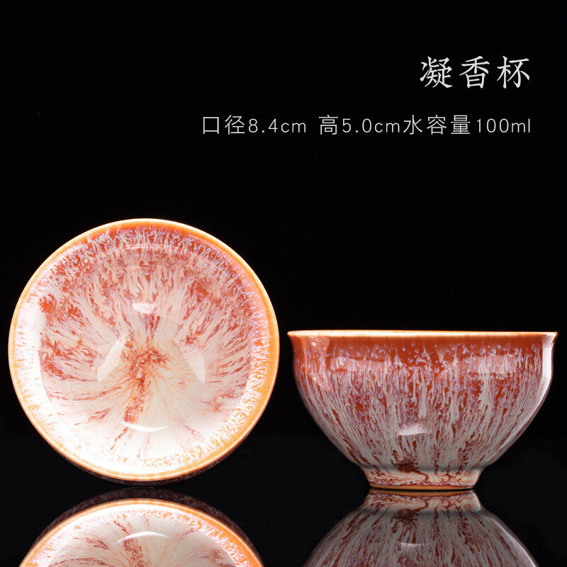 Tea Cup Ceramic Kungfu Teacup Chinese Jianzhan Traditional Ceramic Art Best Gift