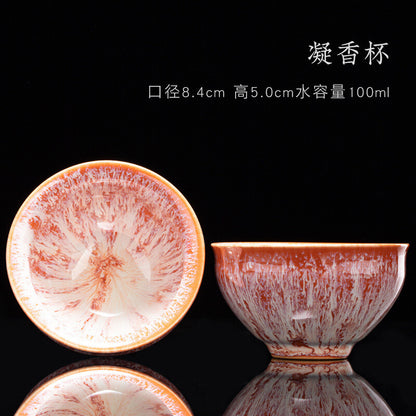 Tea Cup Ceramic Kungfu Teacup Chinese Jianzhan Traditional Ceramic Art Best Gift