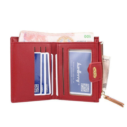 Synthetic Leather Wallet Purse Card Holder Coin Money Bag Zipper 12.5*9.5*2.5 CM