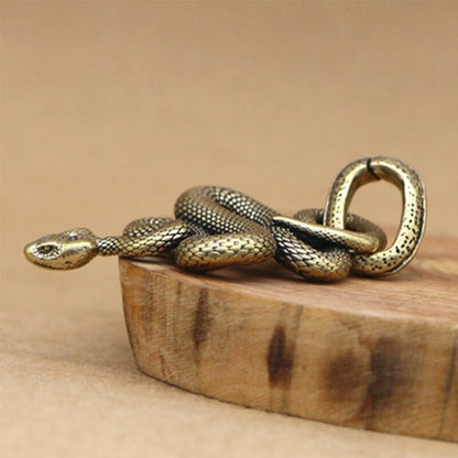 Zodiac Snake Ornaments Copper Tea Pets Tea Playing Kung Fu Tea Set Accessories