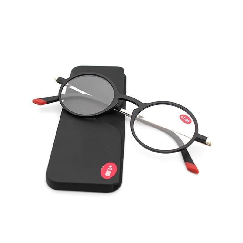 Ultra Optics Reading Glasses With Case Folding Thin Easy Carry + POD Presbyopia