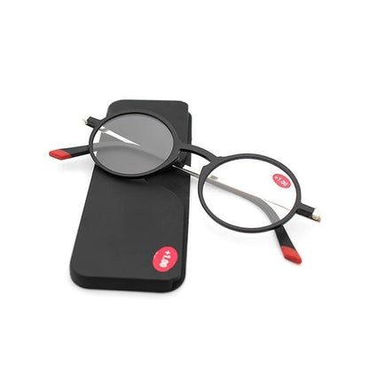 Ultra Optics Reading Glasses With Case Folding Thin Easy Carry + POD Presbyopia