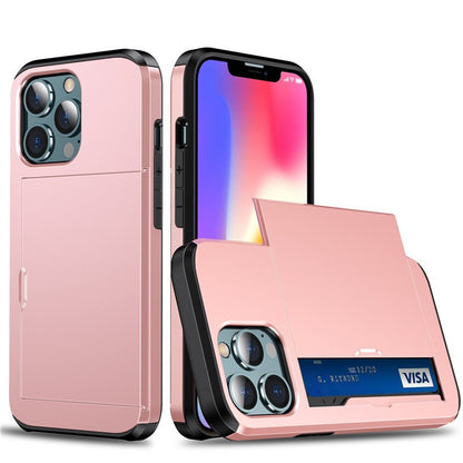 For Apple iPhone12/13/14/15/16/17 Plus/Pro/Pro Max Case Card Wallet Slot
