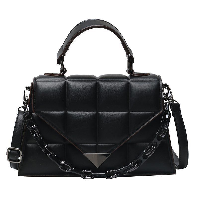 Small Square Bag Synthetic Leather Handbag Shoulder Crossbody Bag 21*25*16*9 CM