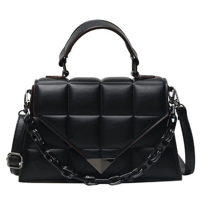 Small Square Bag Synthetic Leather Handbag Shoulder Crossbody Bag 21*25*16*9 CM