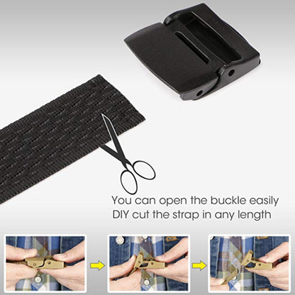 3xMen's Plastic Cam Buckle Nylon Canvas Tactical Waistband Webbing Military Belt