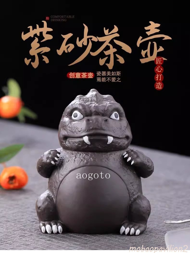 ZiSha Clay Teapot Handmade Cute Monster Artwork Water Pot Home Decor Collection