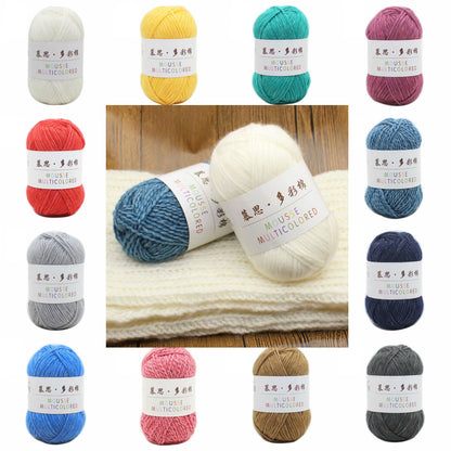 Hot Sale 50g Soft Milk Cotton Baby Yarn Hand-dyed Wool Socks Scarf Knitting Yarn