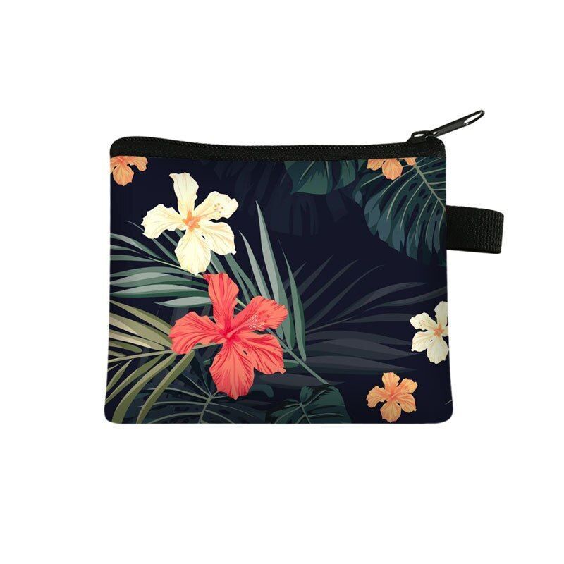 Floral Print 13.5*11 CM Cosmetic Bag Napkin Organizer Coin Card Lipstick Pouches