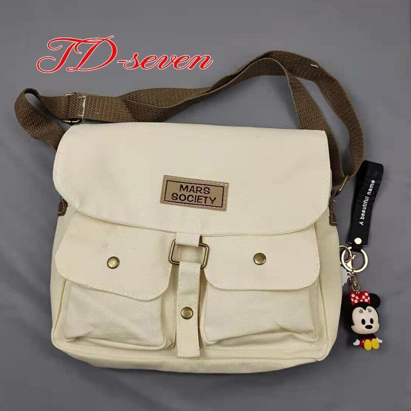 Women's Canvas Bag Department Messenger Bag Female Students Shoulder Bags 1 PC