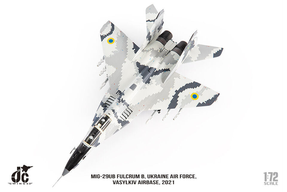 1:72 JC Wings MiG-29UB FULCRUM B UKRAINE AIR FORCE Fighter Diecast Plane Model