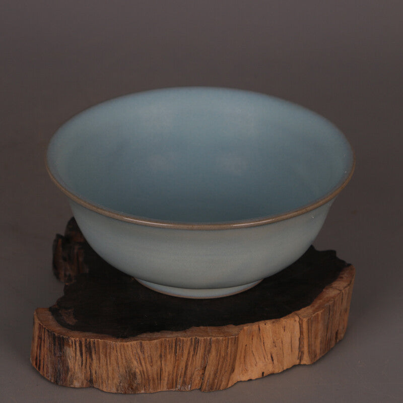 5.5" Collection Chinese Song Porcelain Ru Kiln Green Glaze Bowl