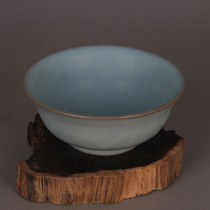 5.5" Collection Chinese Song Porcelain Ru Kiln Green Glaze Bowl