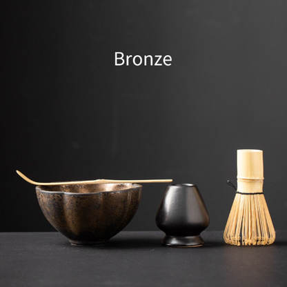 Ceramic Matcha Kit Matcha Bowl and Bamboo Whisk
