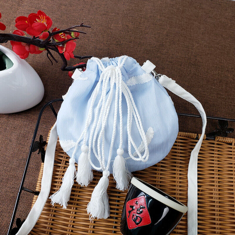 Lovely Embroidered Chinese Hanfu Purse Tote Bag Wallet Handbag Change Purse