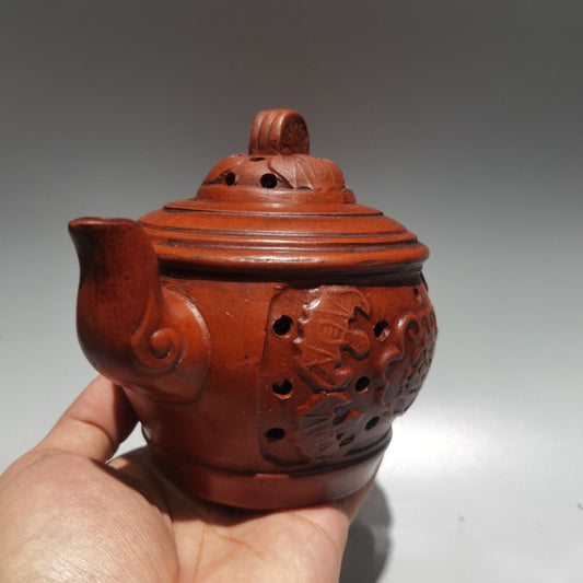 Chinese Yixing Zisha Clay Handmade Exquisite Kung Fu Tea Set Teapot 品名五福临门 底款时大彬