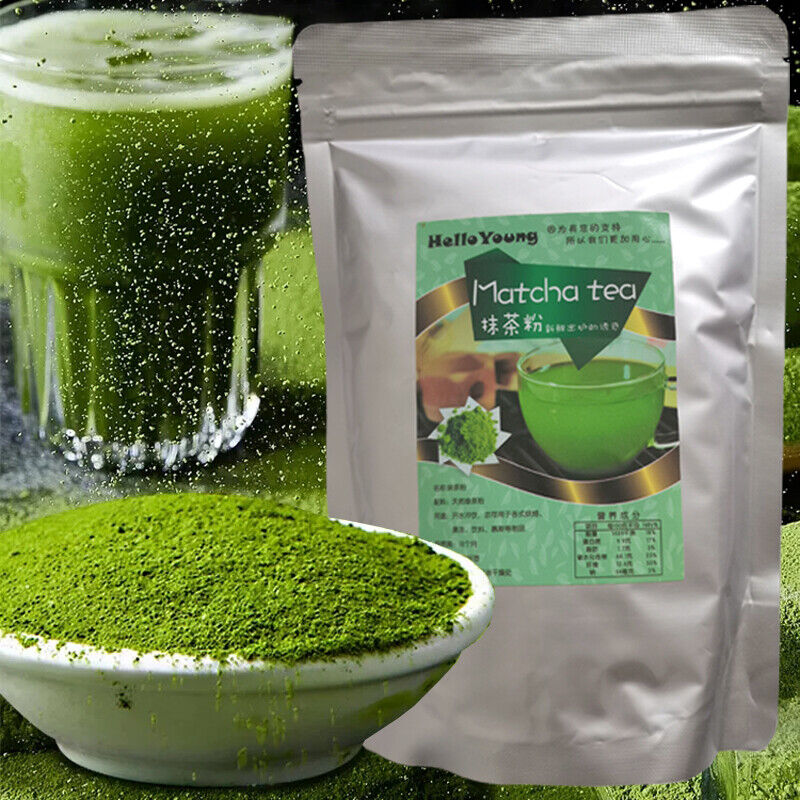 Organic Matcha Powder Culinary Ceremonial Grade Natural Milk Drink Green Tea
