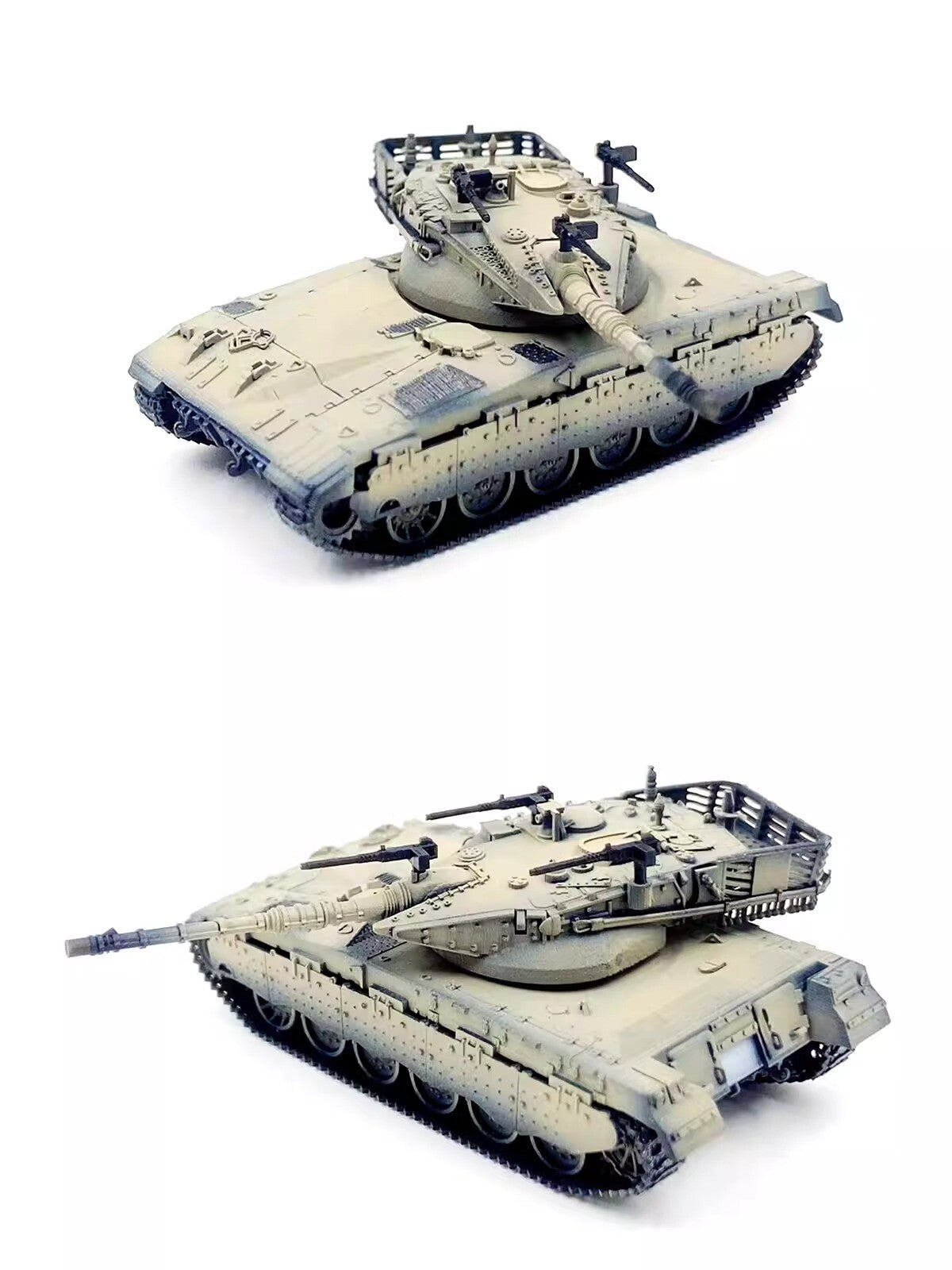 Handmade 1/144 A109.Merkava MK2 Tank Full Inner Structure Model Desert Color
