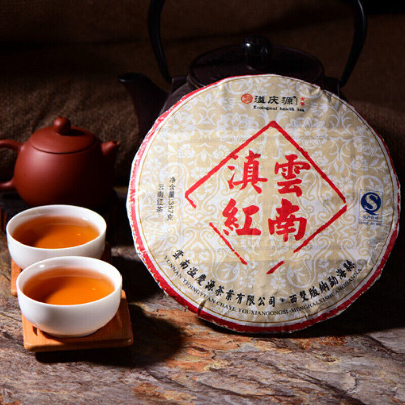 357g High Quality Gift Tea Yunnan Dian Hong Pu-Erh Tea Cake Spring Black Tea