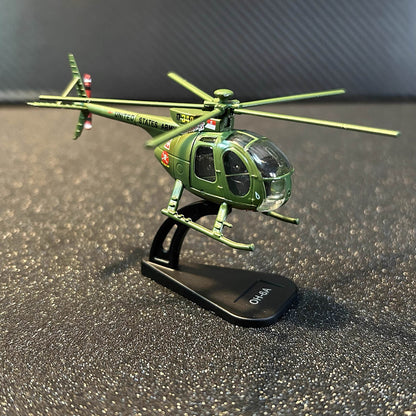 Alloy 1/100 Scale US Army OH-6A Cayuse Helicopter Finished Model Toy Collection