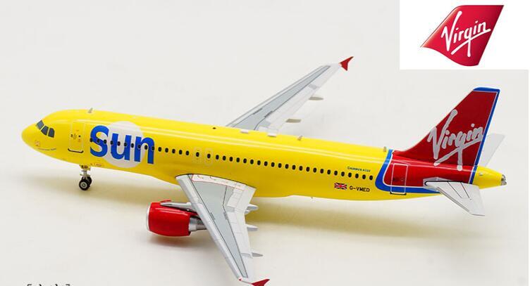 Aviation Virgin Air SUN Airbus A320 G-VMED 1/200 diecast plane model aircraft