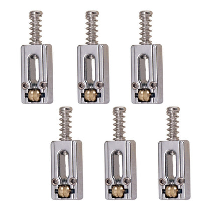 6Pack Upgrade Metal Roller Guitar Saddle Bridge String Saddles For E-Guitar G