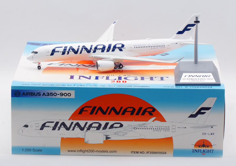 1:200 33CM InFlight FINNAIR AIRBUS A350-900 Passenger Airplane Diecast Model