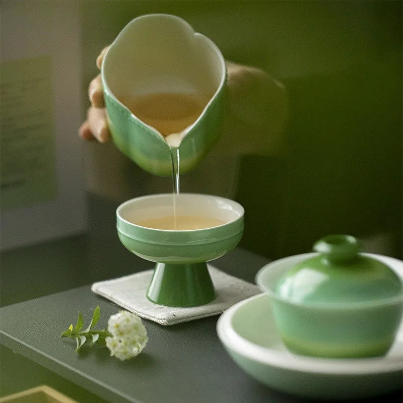 215ml Ceramic Handmade Tea Dispenser Cha Hai Justice Cup Fair Mug Kungfu Teaware