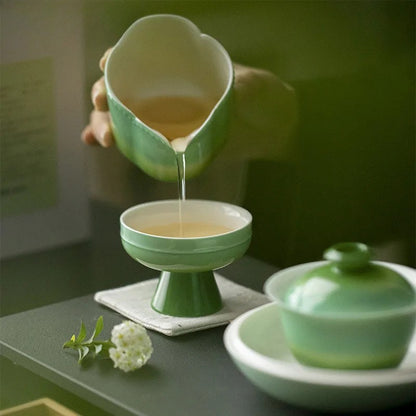 215ml Ceramic Handmade Tea Dispenser Cha Hai Justice Cup Fair Mug Kungfu Teaware