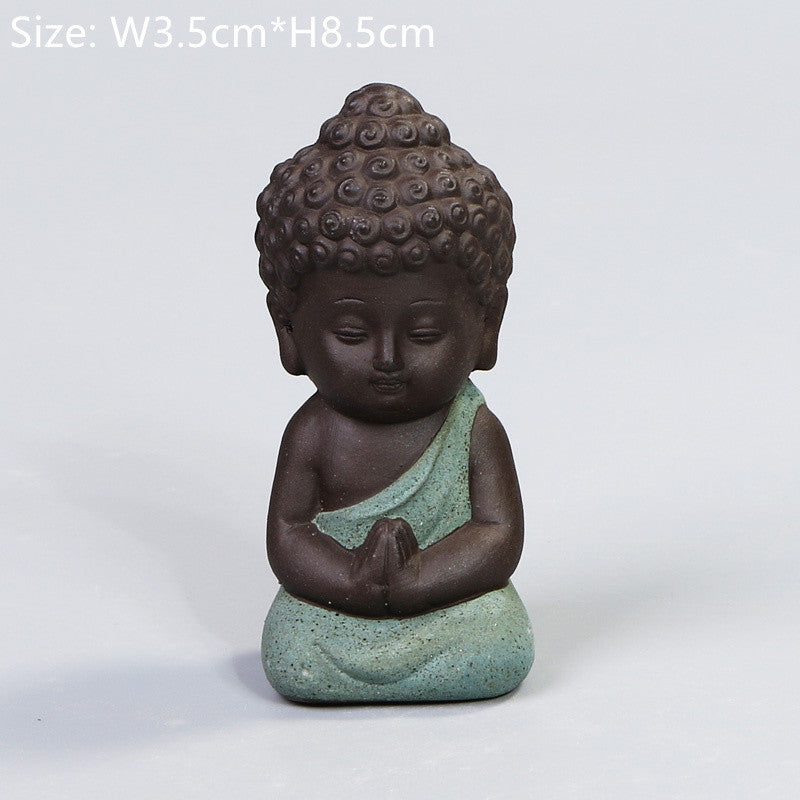 Chinese Handmade Tea Pet Statue Historical Figurine Monk Tea Play Yixing Zisha