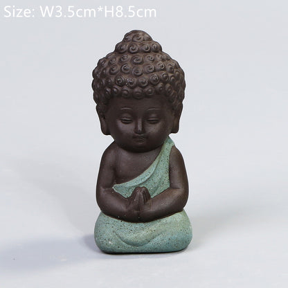 Chinese Handmade Tea Pet Statue Historical Figurine Monk Tea Play Yixing Zisha