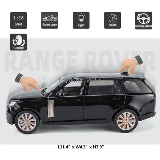 Land Rover Range Rover SV Model Car 1:18 Diecast Toy Cars Alloy Metal Vehicle