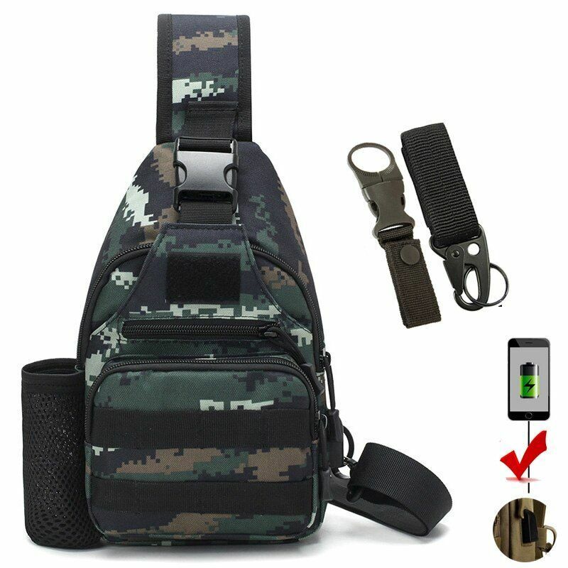 Shoulder Bag Bottle Pouch Chest Outdoor Travel Hunting Climbing Hiking Backpack