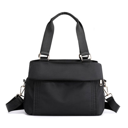 Bag Nylon Travel Bag Handbag Totes Shoulder Purse Business Bag Black 30*12*23 CM