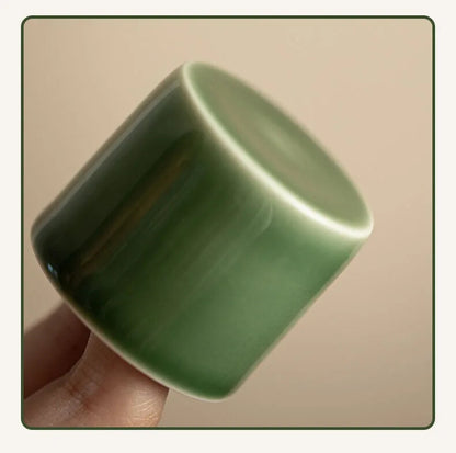 Glaze Ceramic Holder Zisha Cover Rack Cover Bowl Hat Stander Kung Fu Tea Set
