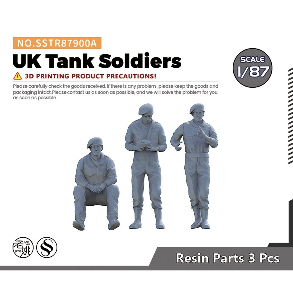 Yao's Studio SSTR87900A 1/87 Military Model UK Tank Soldiers
