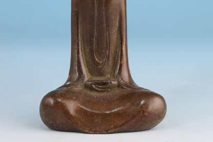 12.5cm H Chinese bronze buddla statue figure tea pet Netsuke table decor bless