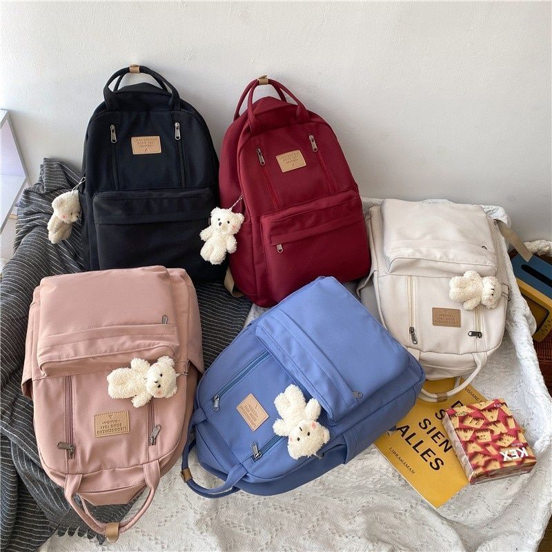 Women Backpack School Bags Student Large 43*13*30 CM Waterproof Blue Red Black
