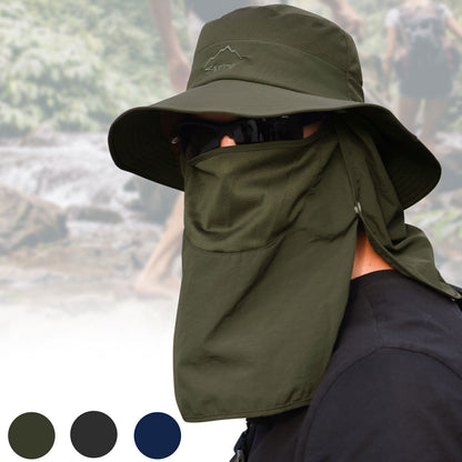 Wide Brim Sun Hat Breathable Bucket Cap Summer Fishing UV Protection Men Women