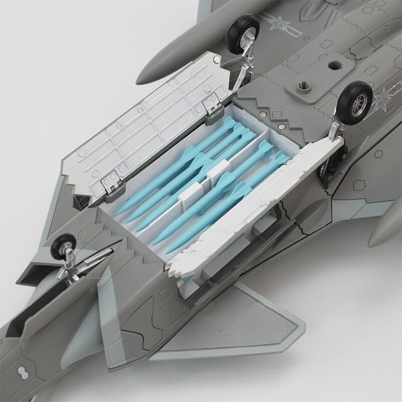1:58 37CM China Air Force J-20S Stealth Fighter Plane Diecast Aircraft Model