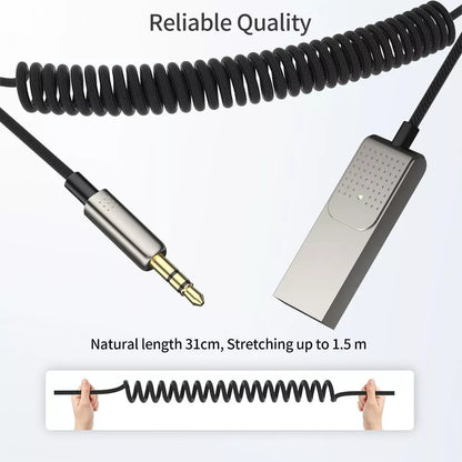 USA Aux to Bluetooth 5.1 Adapter 3.5mm Bluetooth Receiver Microphone for Car Lot