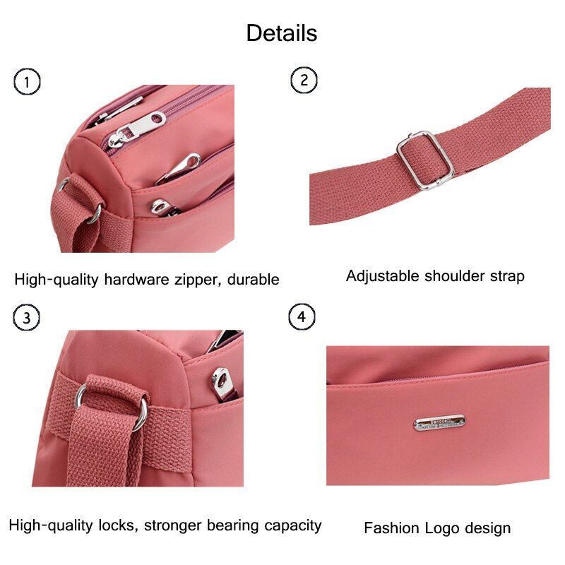 Nylon Shoulder Bag Handbag Travel Crossbody Bags Wallet Polyester Purse Oxford