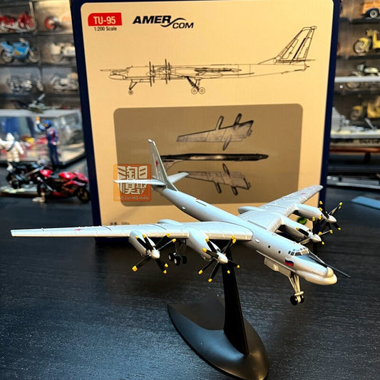 1: 200 Russian Soviet Union Figure 95 Bomber Tu95Ms Aircraft Model Alloy
