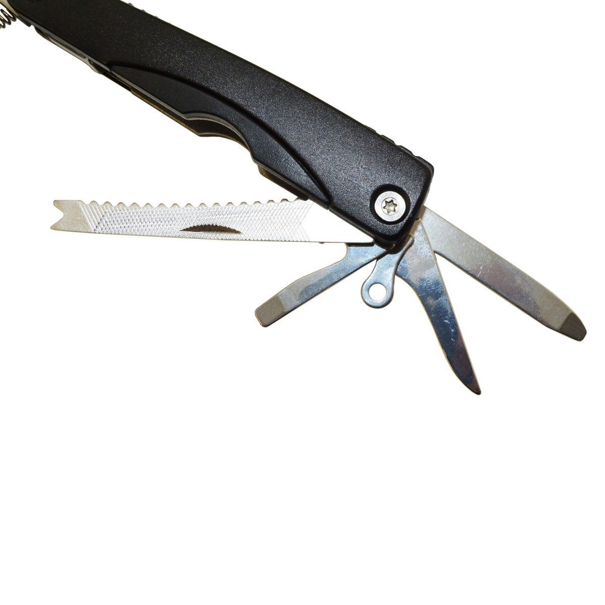 Stainless Steel Portable Multi-tool with 15 Components and Nylon Holster EDC