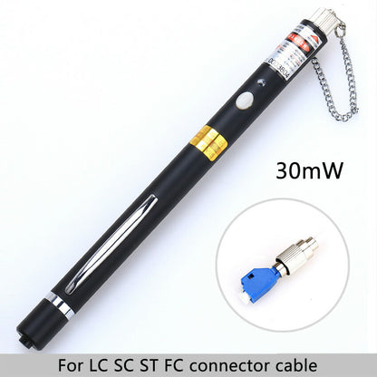 30mW Fiber Optic Visual Fault Locator Cable Tester 2.5mm LC/FC/SC/ST Adapter