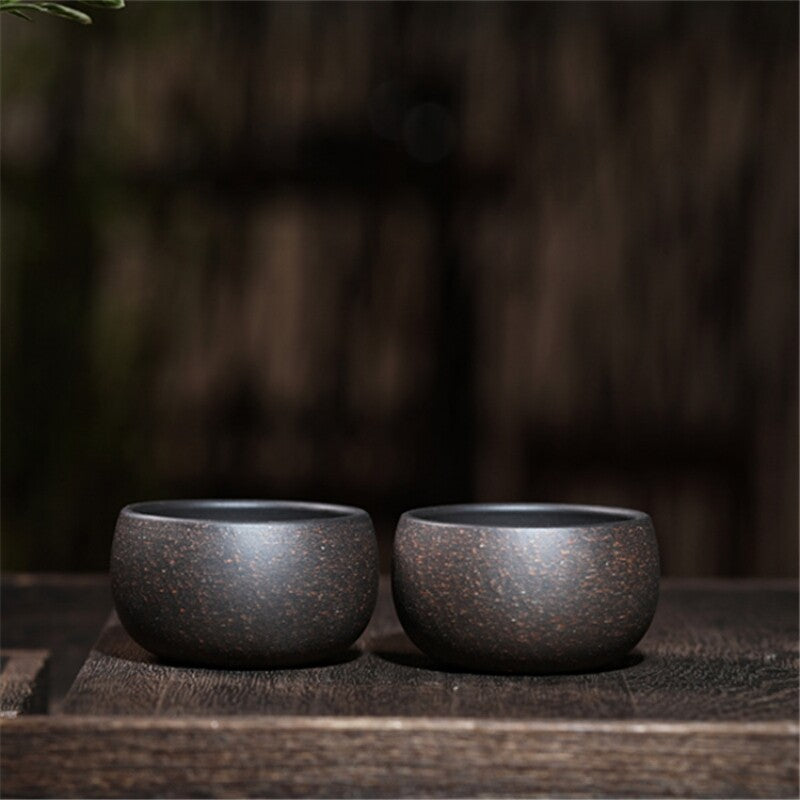2pcs/lot Handmade Tea Cup Chinese Kungfu Tea Cup Real Yixing Zisha Purple Clay