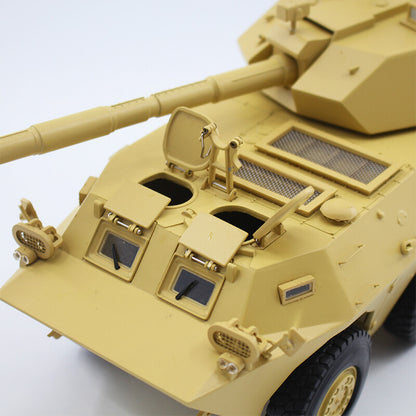 1:24 34CM 6x6 Wheeled 105CM Self Propelled Assault Gun Armor Diecast Model